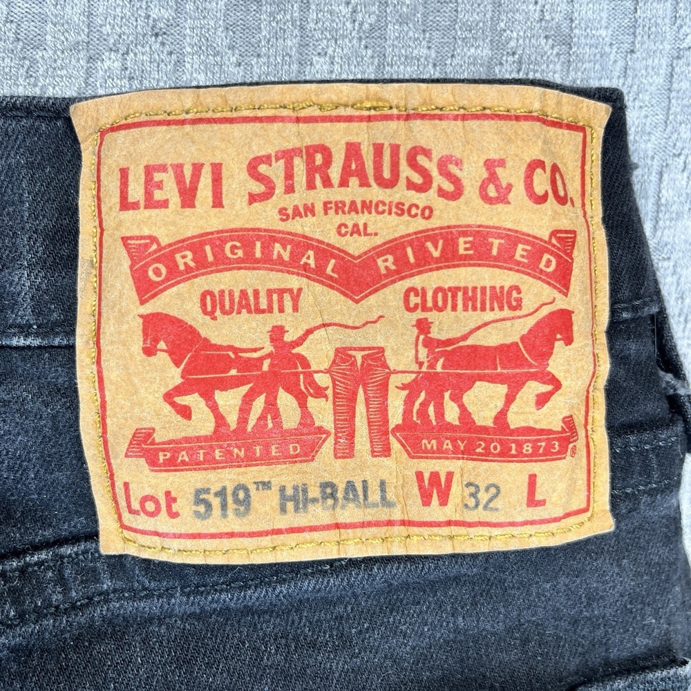Levi's Men's Slim Jeans with Tan Leather Patch and Red Logo